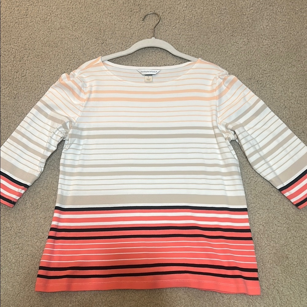Christopher & Banks Striped Long Sleeve Top